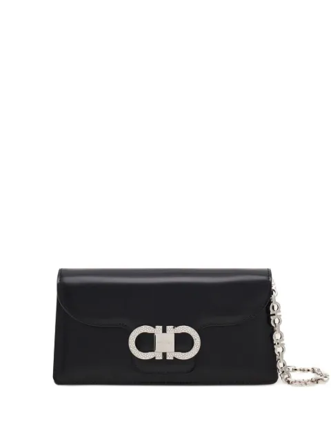 Ferragamo crystal-embellished chain clutch bag