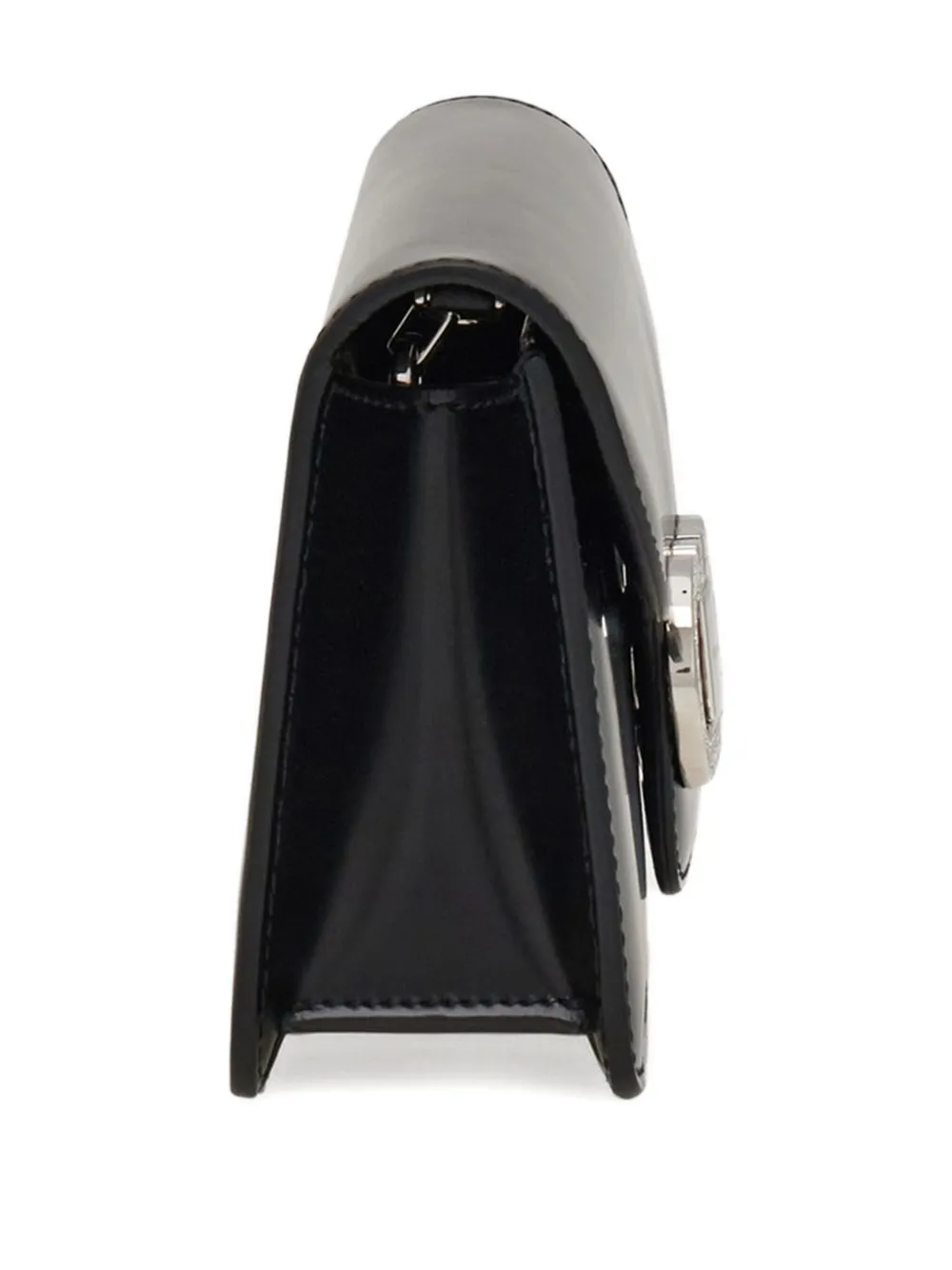 Ferragamo Crystal-embellished Chain Clutch Bag In Black