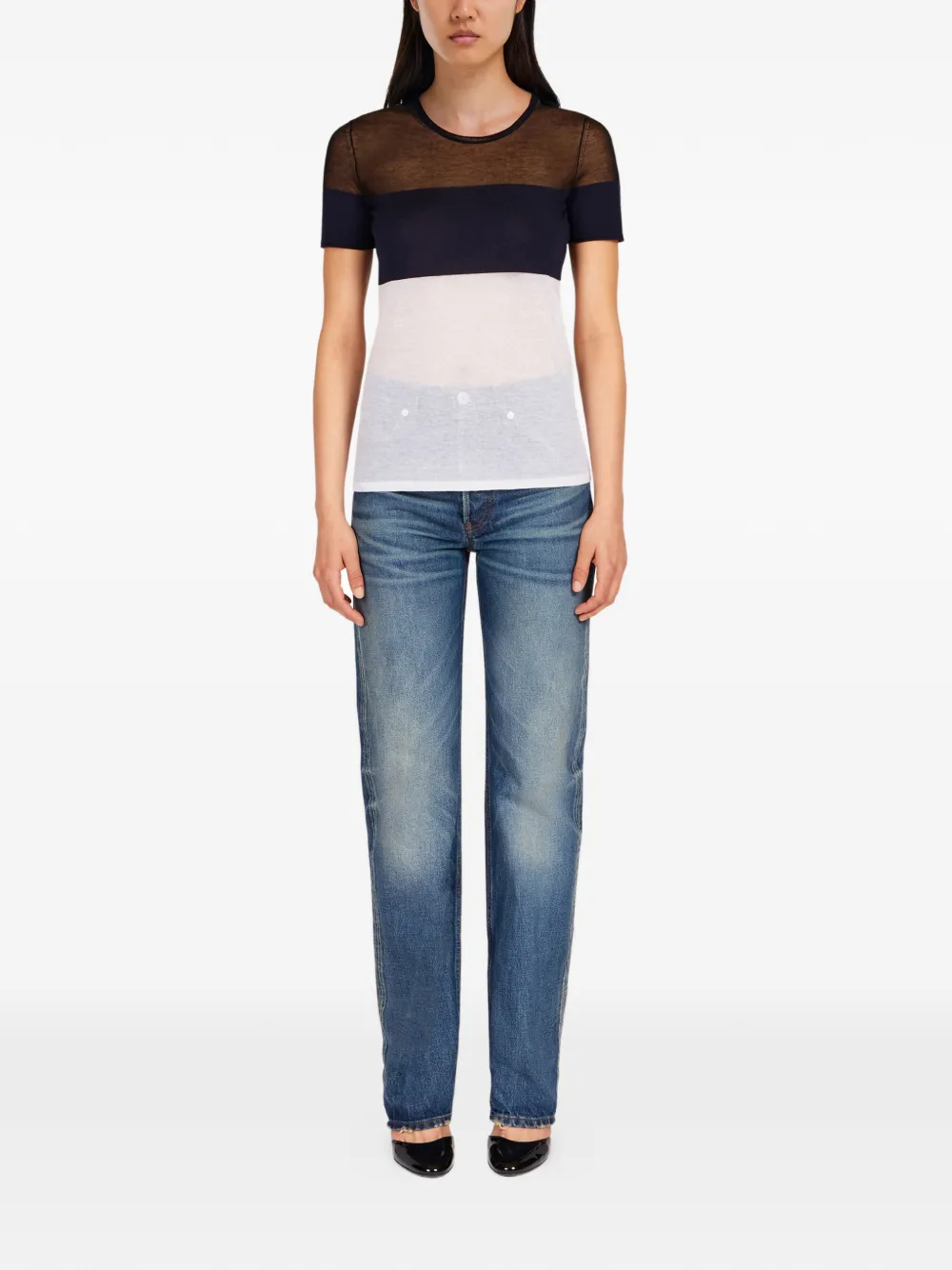 Ferragamo five pocket straight jeans - Blauw