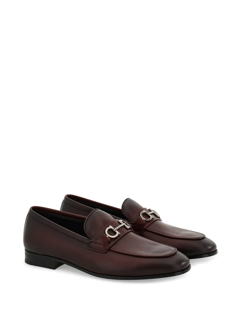 Ferragamo Loafers met gancini-detail Bruin