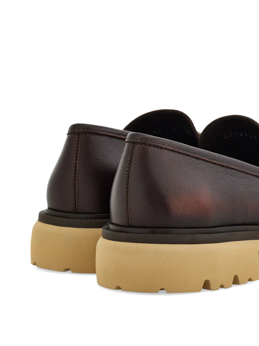 Ferragamo Moccasin With Gancini Ornament In Brown