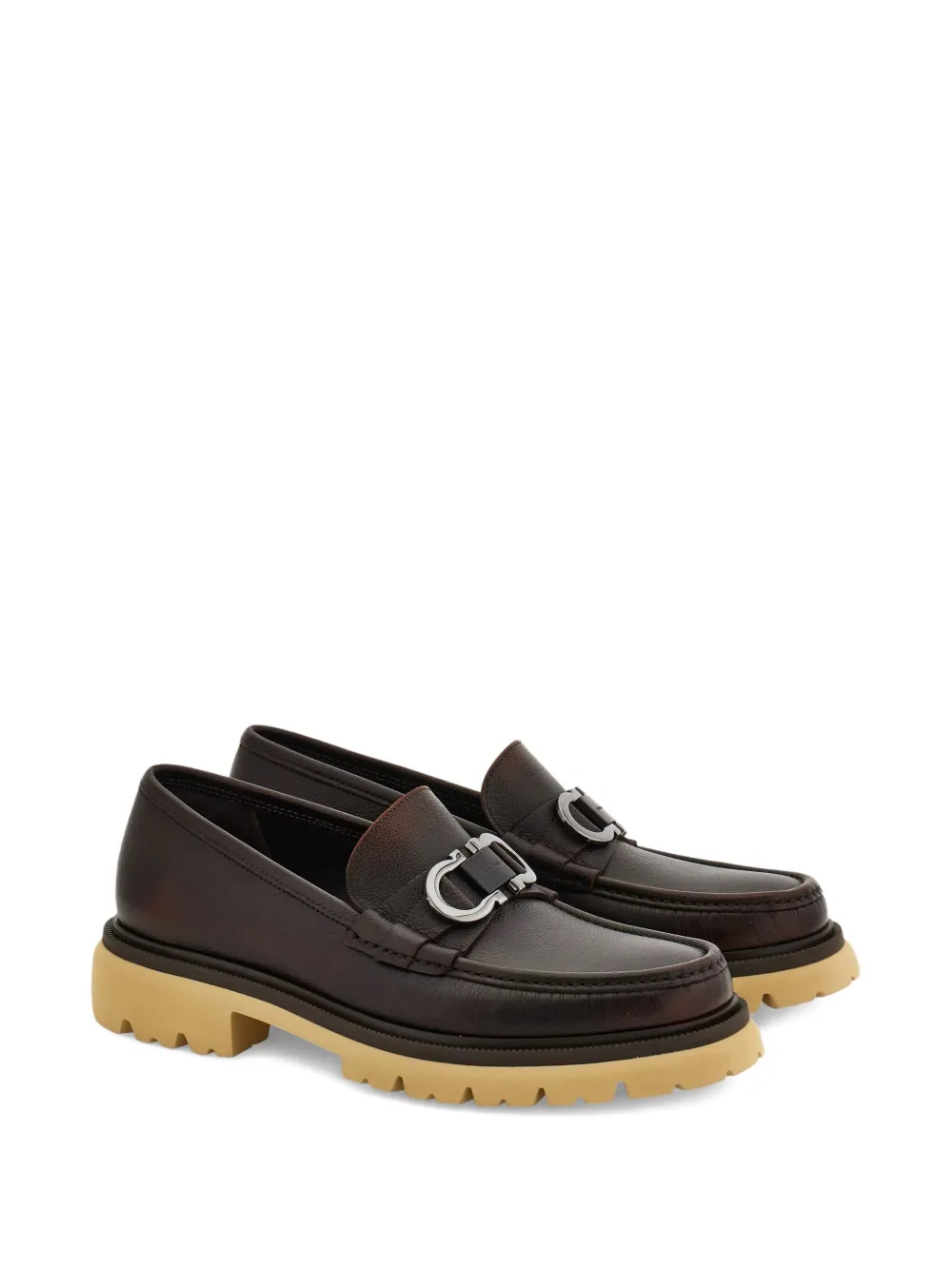 Ferragamo Gancini Saddle loafers - Bruin