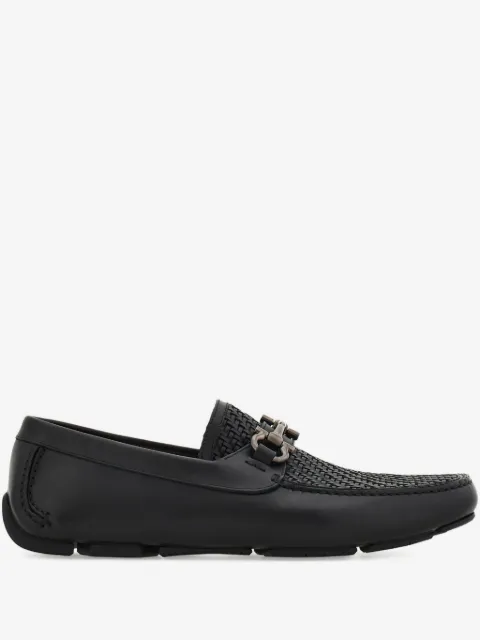 Ferragamo Gancini driver ornament loafers