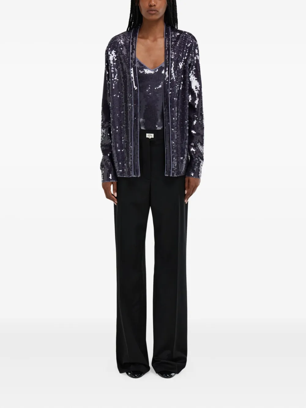 Ferragamo Pantalon met gespsluiting - Zwart