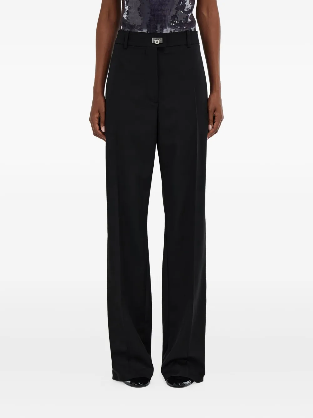 Ferragamo Pantalon met gespsluiting Zwart