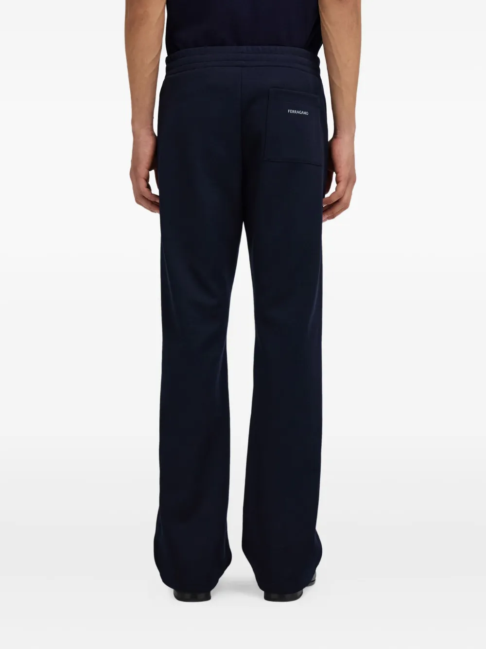 Ferragamo Stripe Pocket Trousers In Black