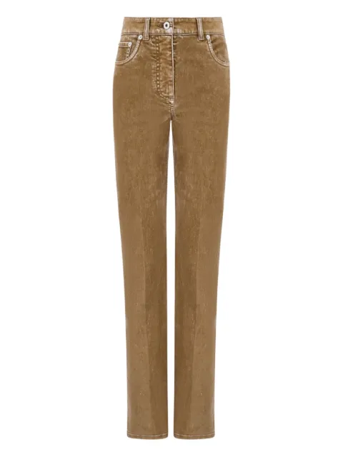 Ferragamo flocked five-pocket trousers