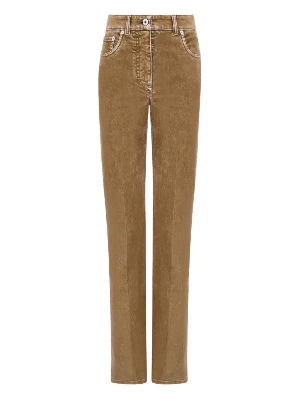 Ferragamo Five Pocket Trousers in Brown