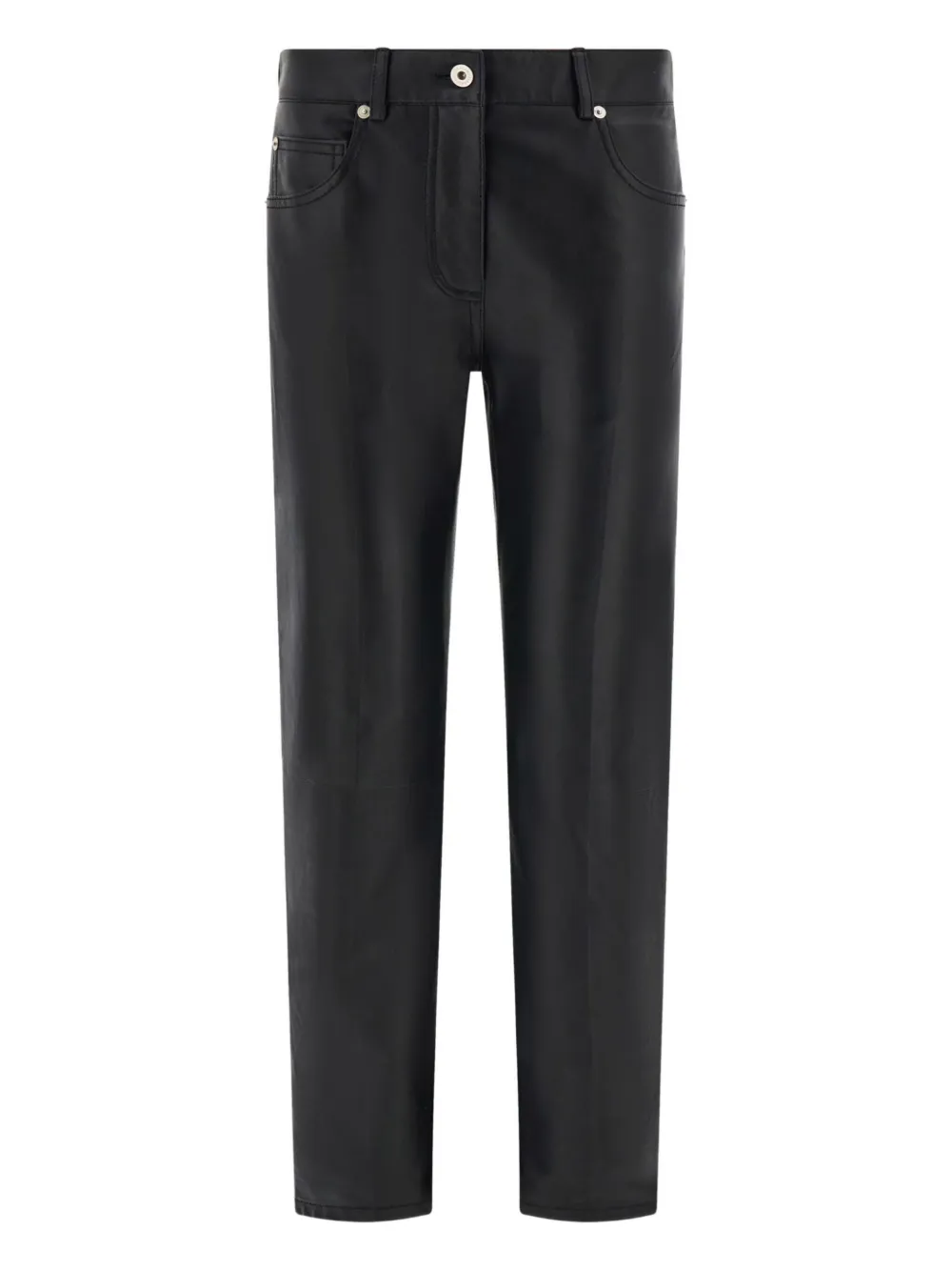 Ferragamo five-pocket nappa trousers - Nero