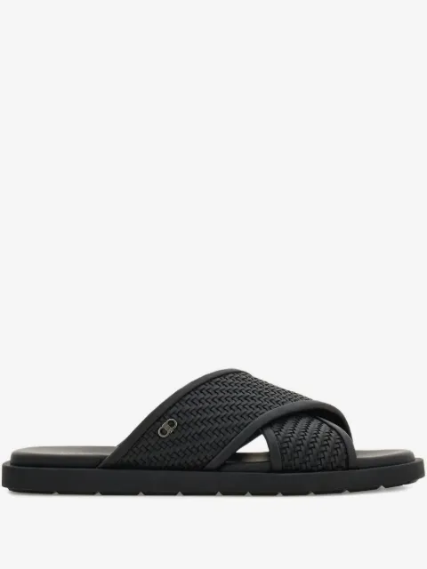 Ferragamo woven crossover Gancini sandals