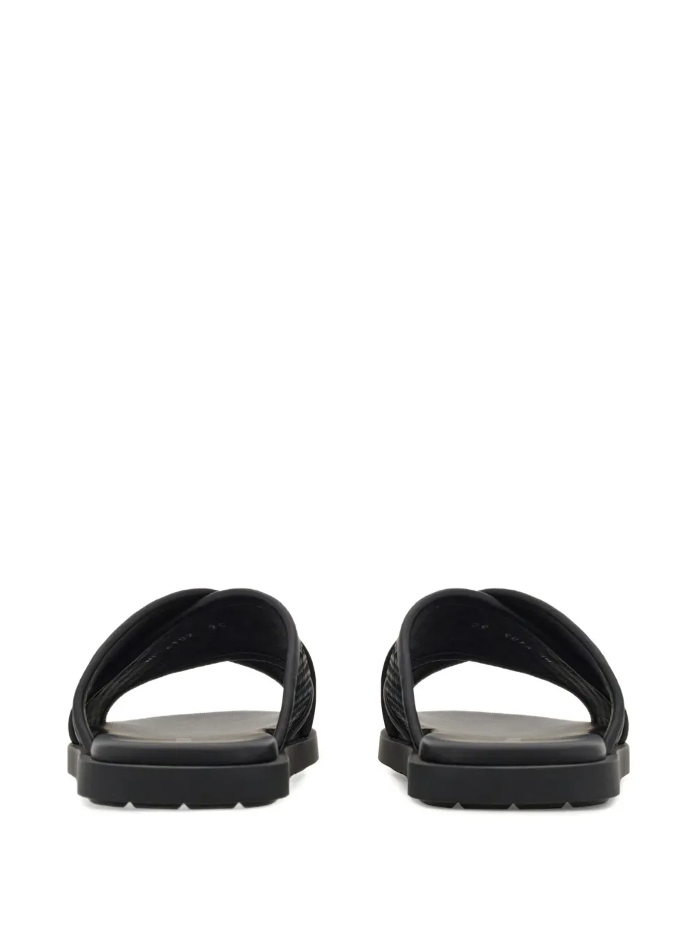 Ferragamo Gancini geweven sandalen met gekruiste bandjes Zwart