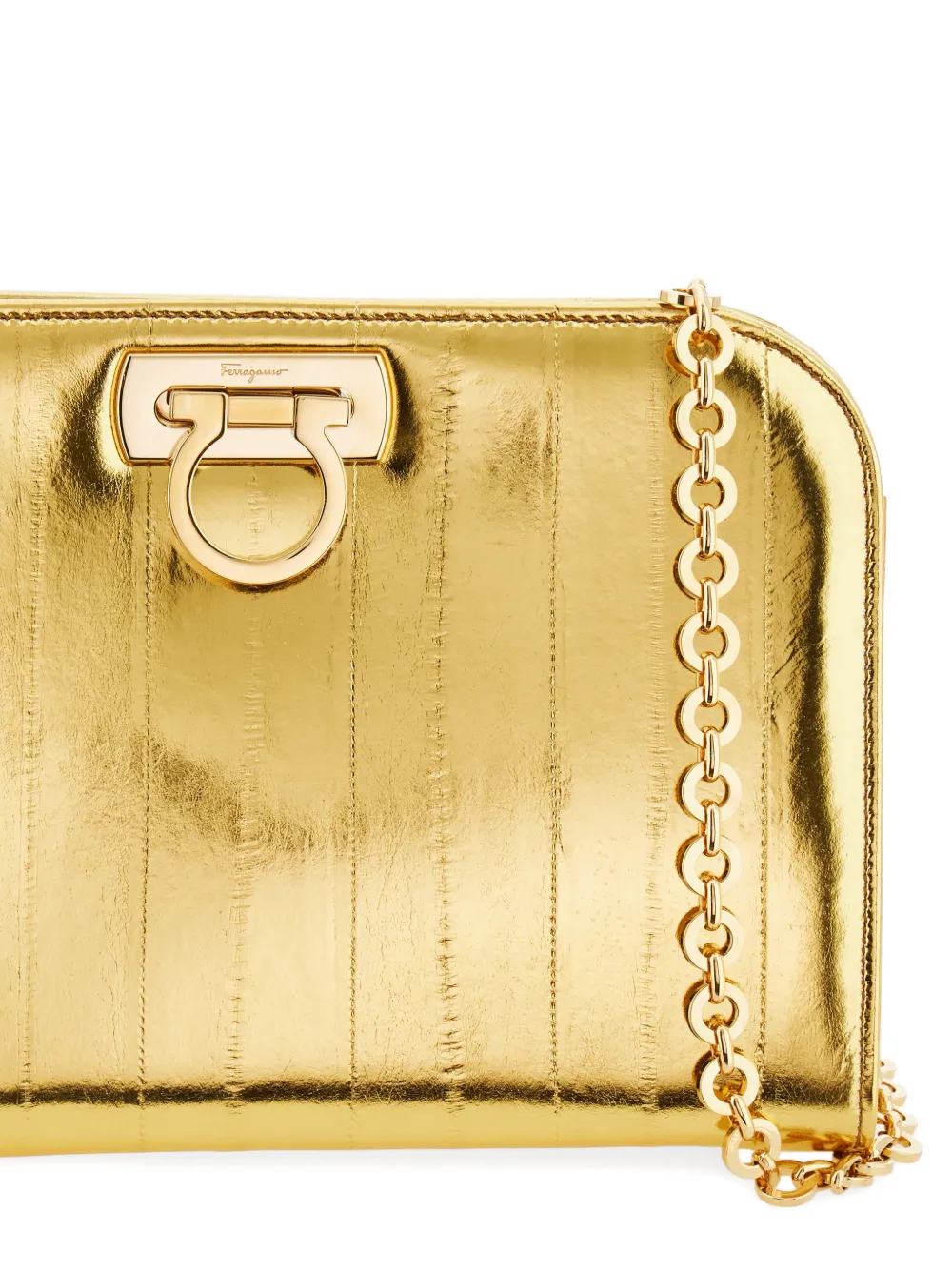 Ferragamo Diana clutch Goud