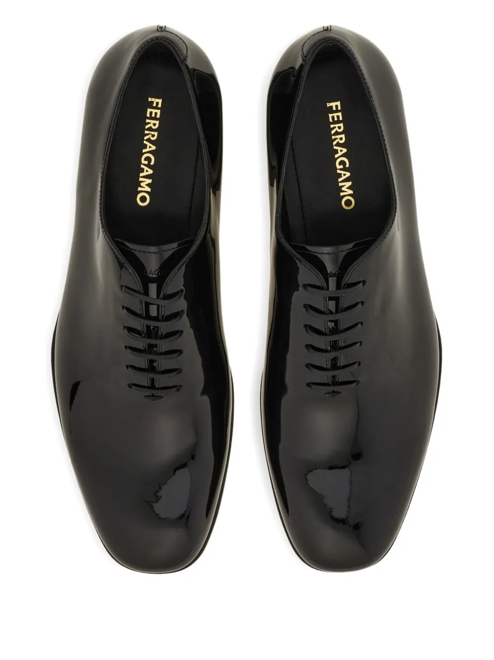 Ferragamo Oxford lakschoenen Zwart