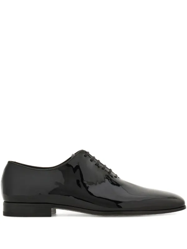 Ferragamo Patent Oxford Shoes | Black | FARFETCH HK