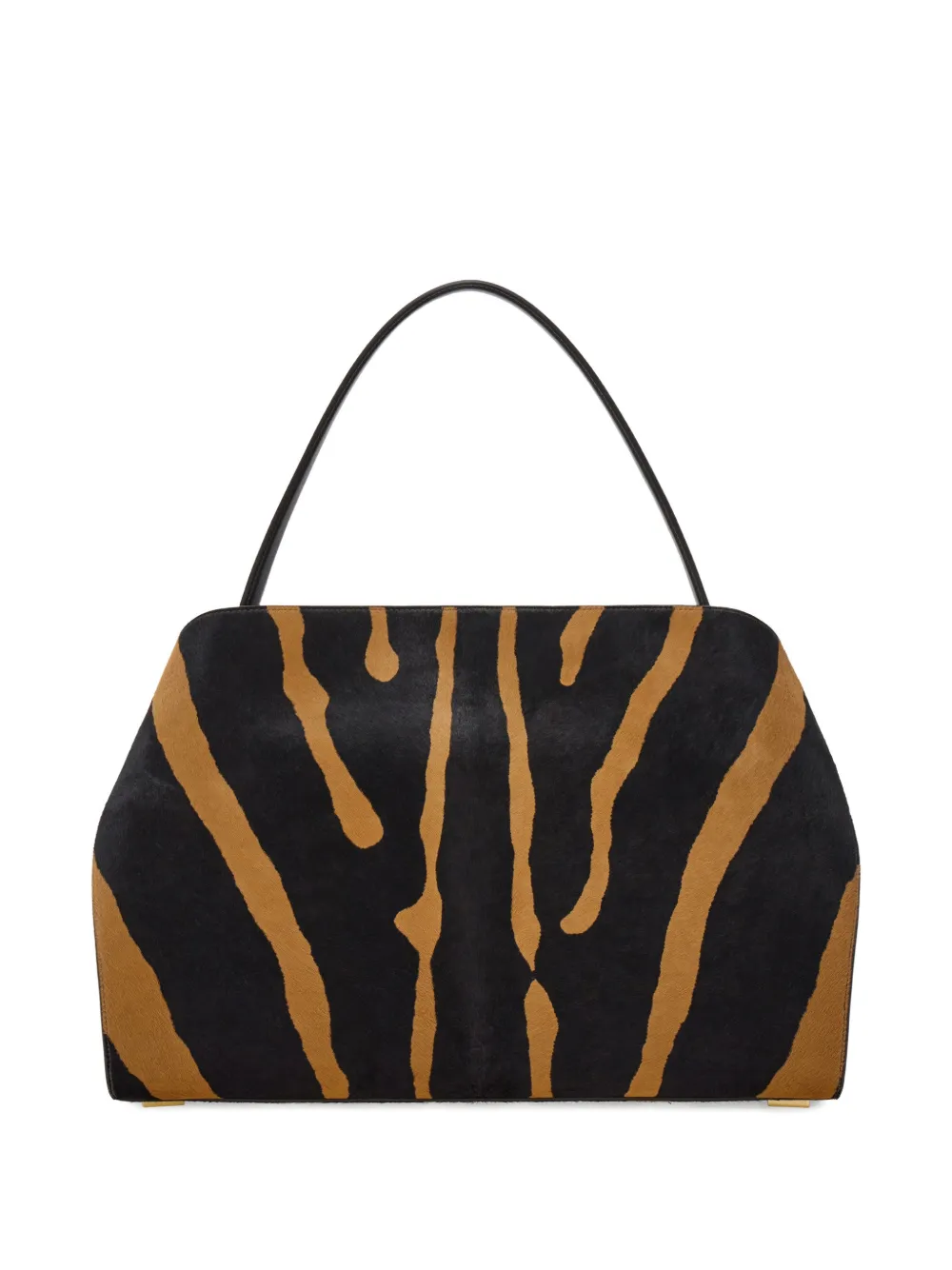 Ferragamo Soft Hug schoudertas met zebraprint en gesp Zwart