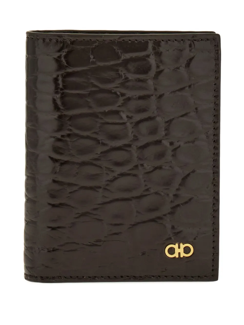 Ferragamo Gancini alligator-leather wallet · One Size