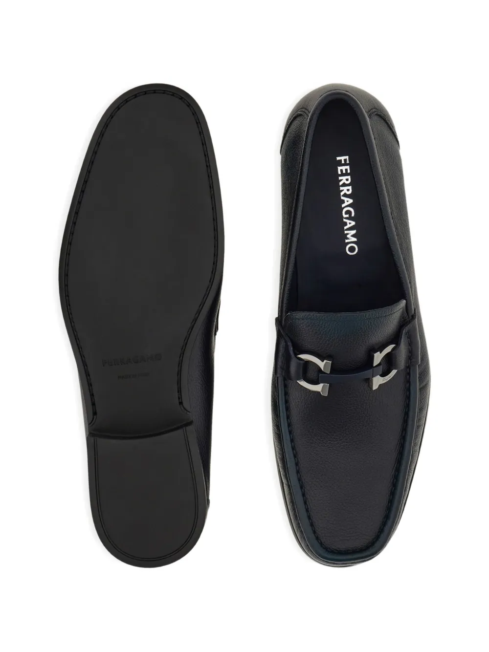 Ferragamo Loafers met Gancini gesp Blauw