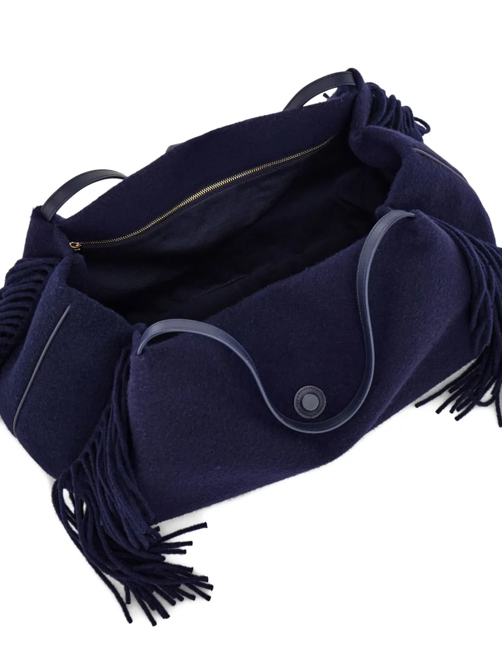 Ferragamo Grote shopper verfraaid met franje Blauw