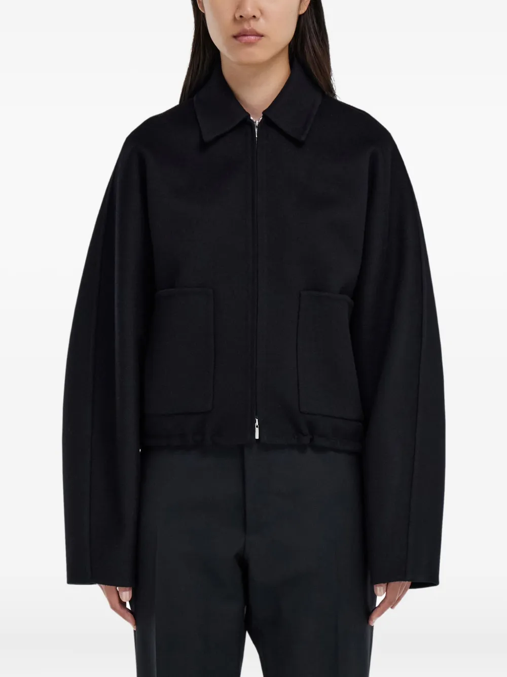 Ferragamo Cropped bomberjack Zwart