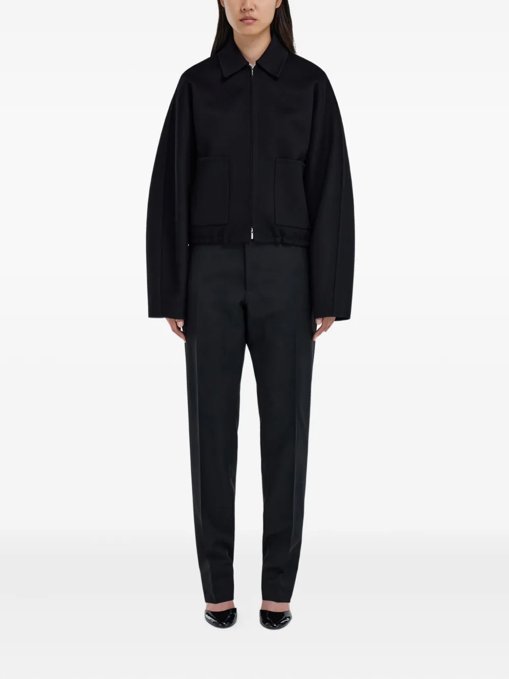 Ferragamo Cropped bomberjack Zwart