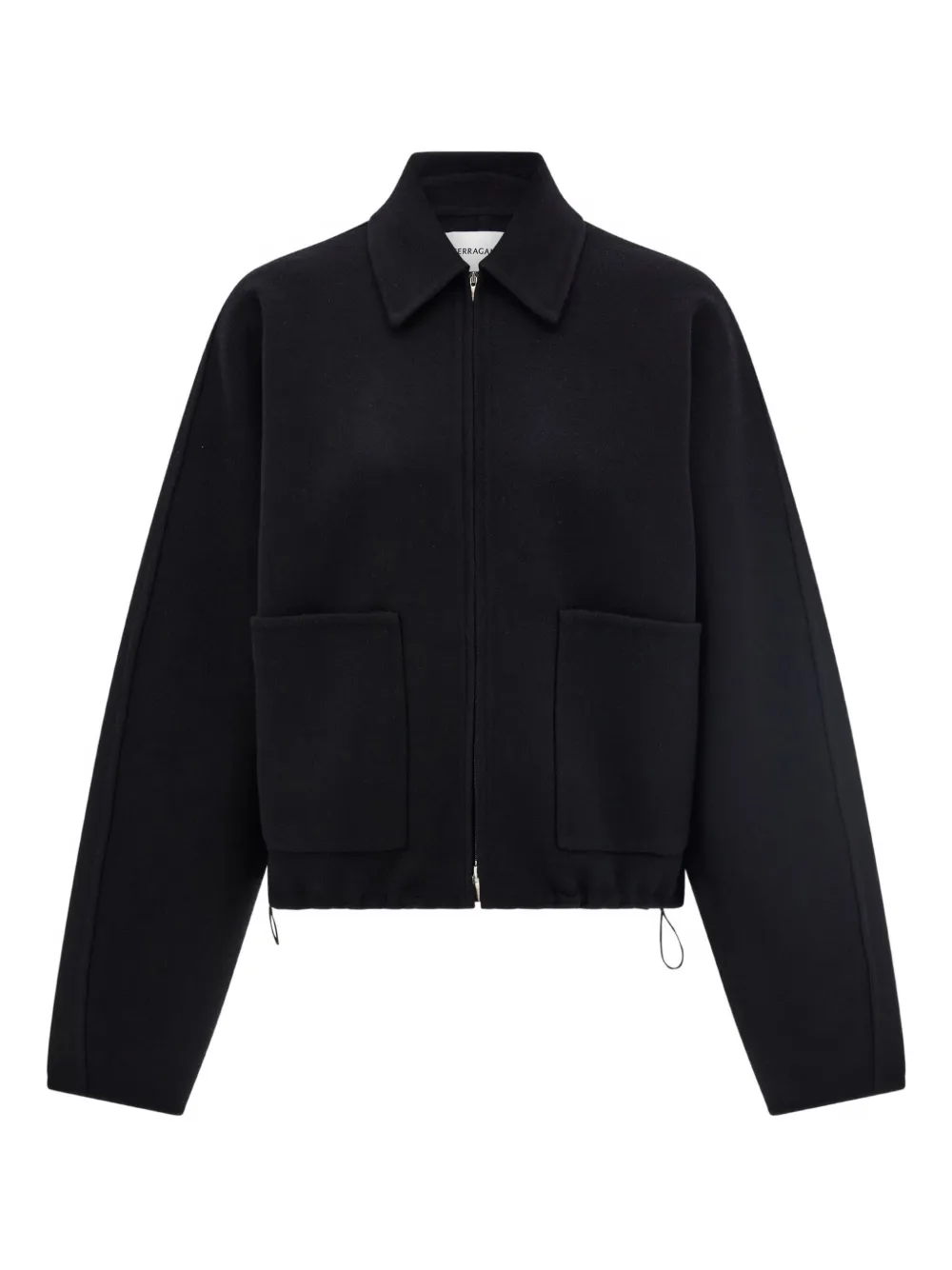 Ferragamo Bomber con coulisse - Nero
