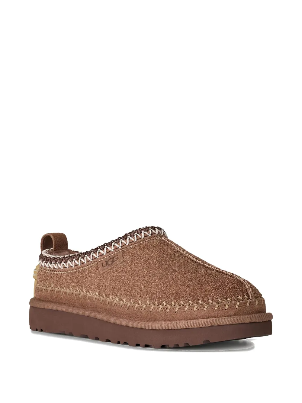 Ugg Tasman Biarritz Stitch-detail Mules In Brown
