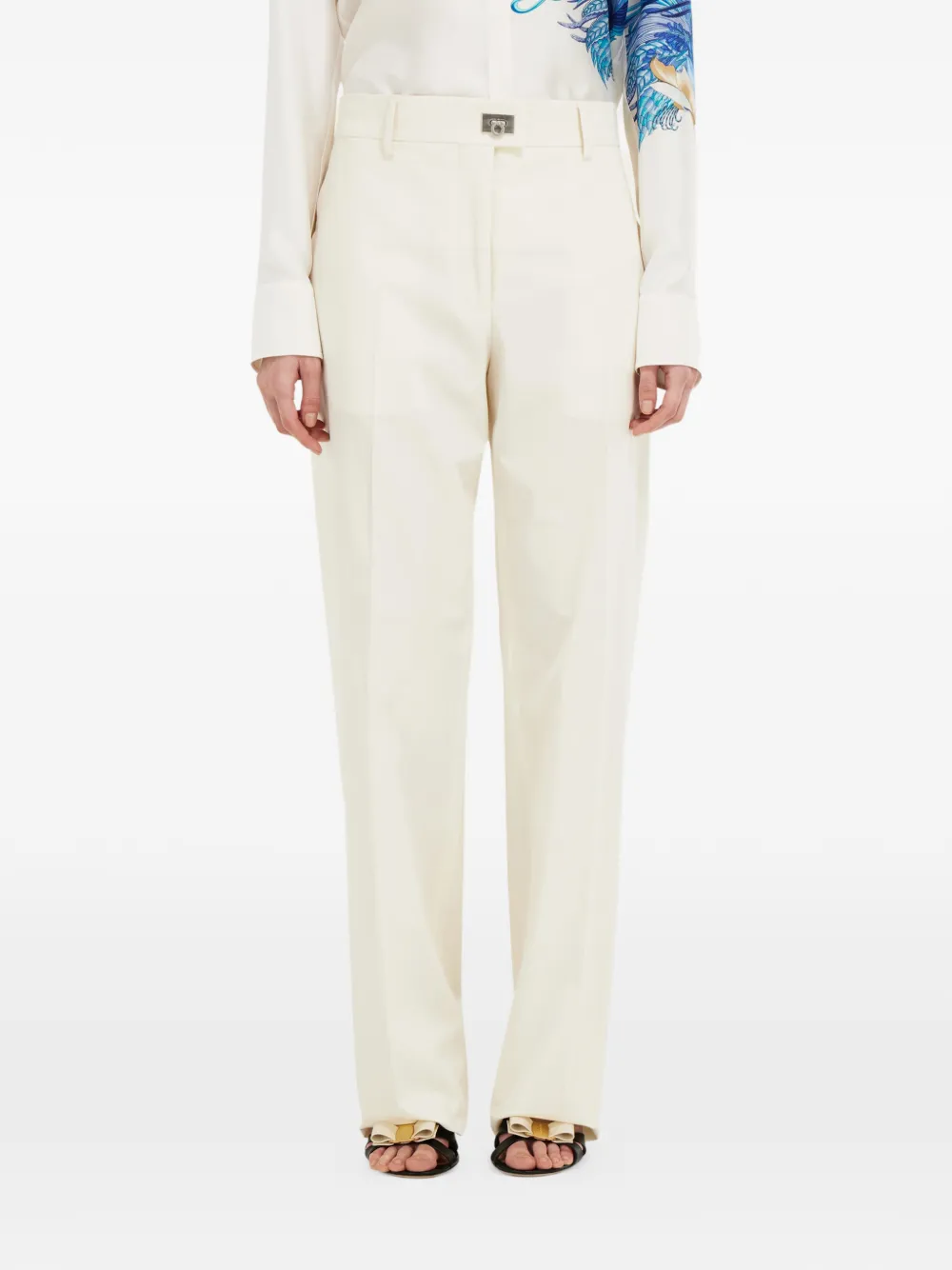  Ferragamo Belt-loops Tailored Trousers - Neutrals 