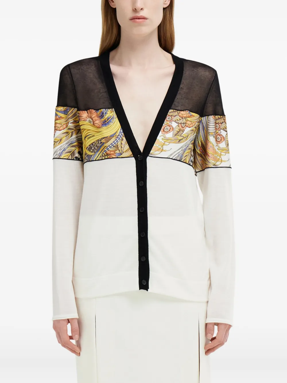 Ferragamo Cardigan Mit V-ausschnitt In White