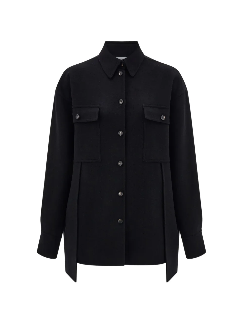 Ferragamo mixed cashmere overshirt - Nero