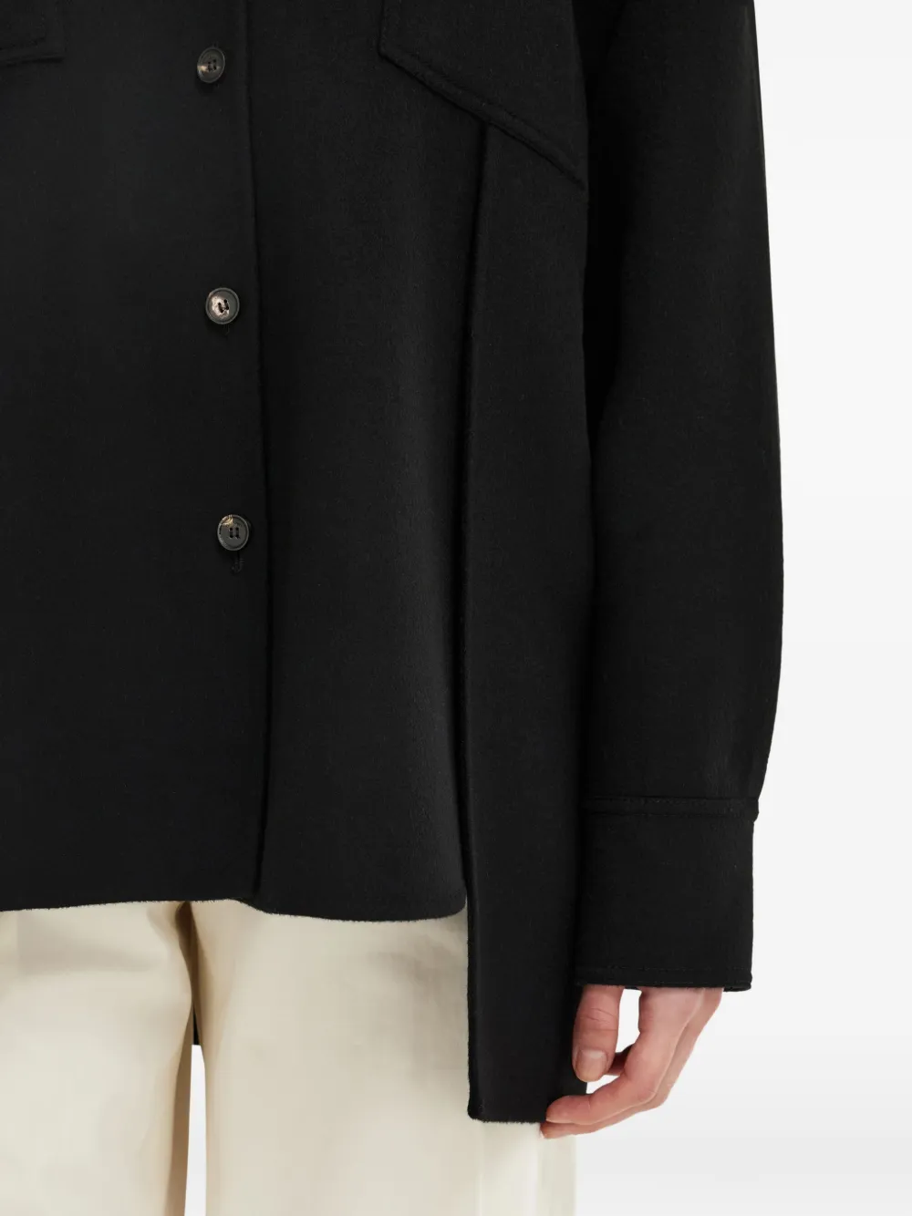 mixed cashmere overshirt