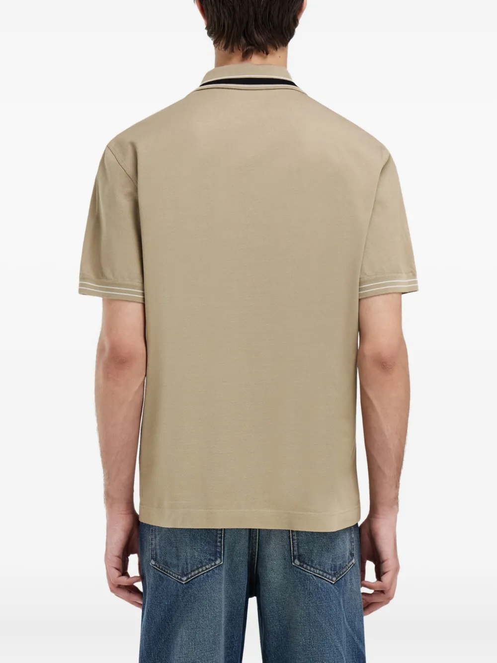 Ferragamo Poloshirt van gerecycled polyester Beige
