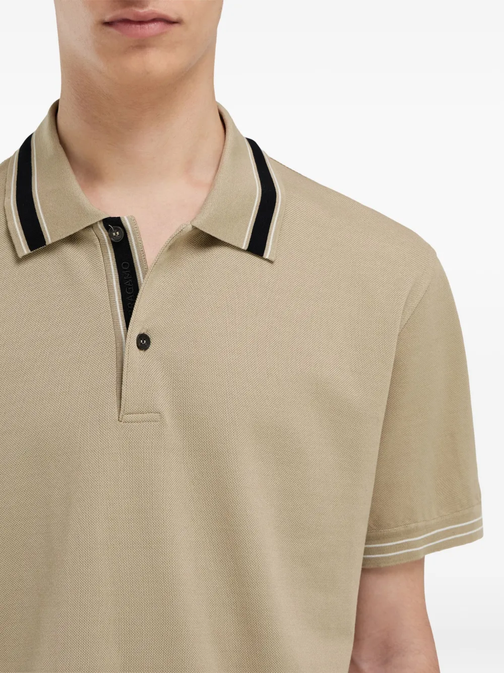 Ferragamo Poloshirt van gerecycled polyester Beige