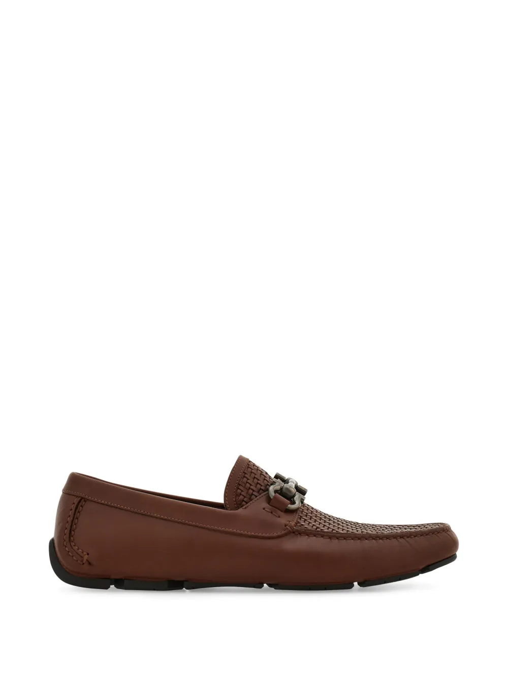Ferragamo Gancini driver ornament loafers - Marrone