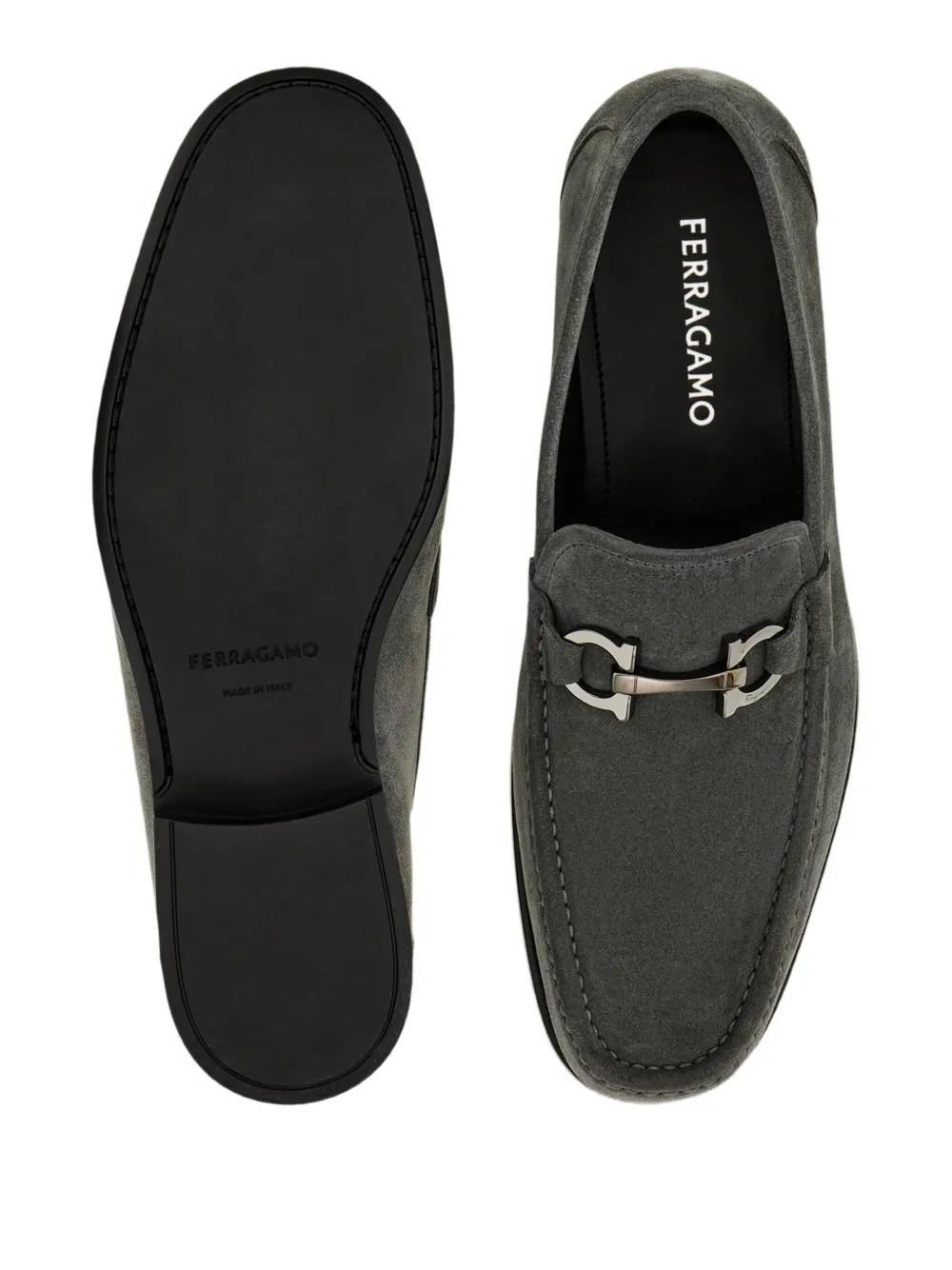 Ferragamo Loafers met Gancini-gesp Grijs
