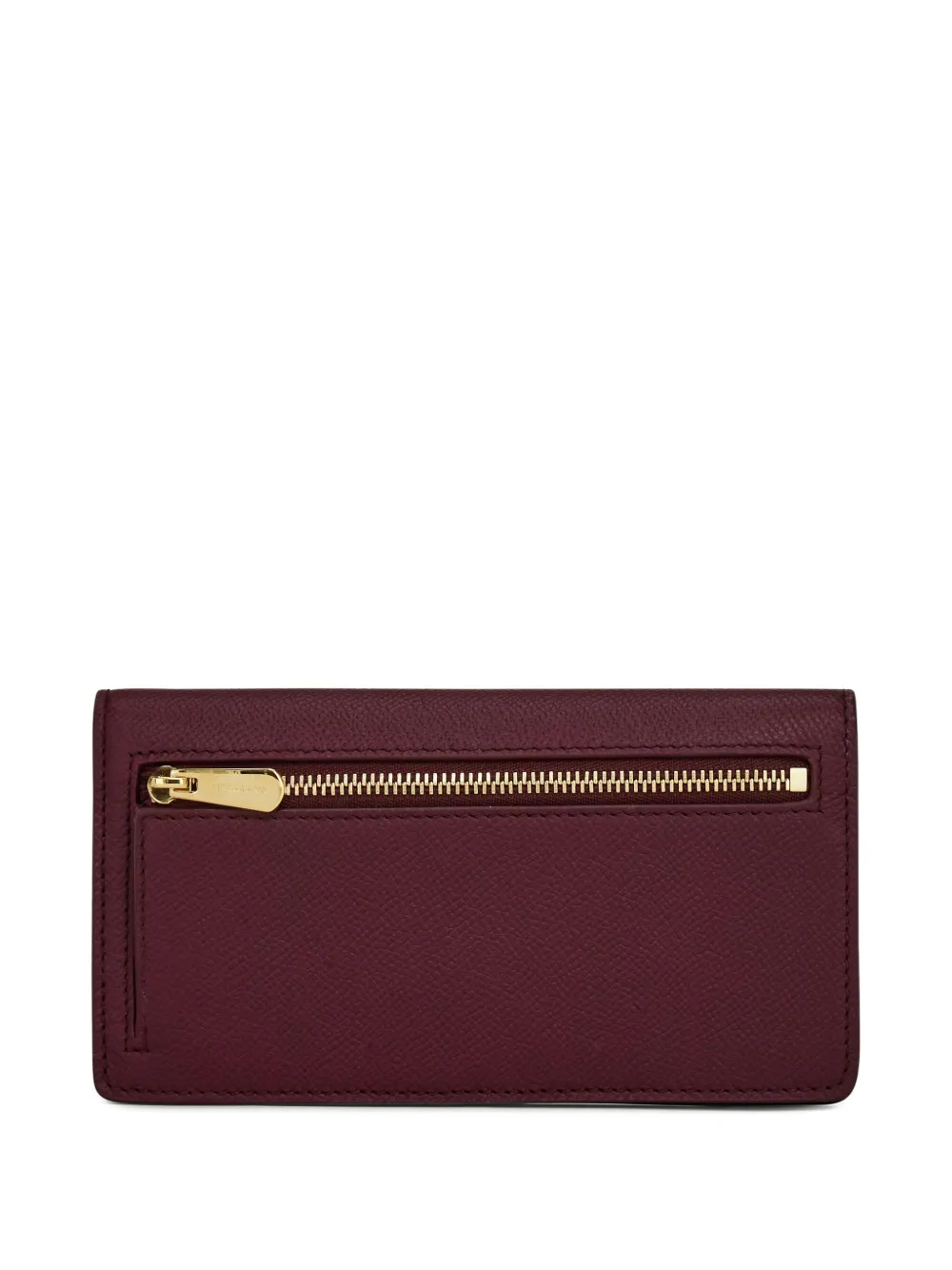 Ferragamo Gancini Buckle Continental Wallet In Burgundy