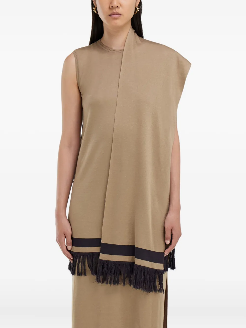 Ferragamo Mini-rok met franje Beige