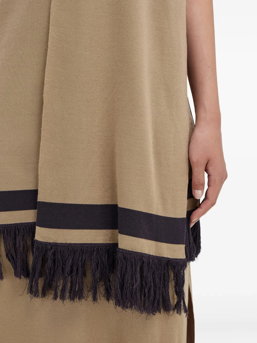 Ferragamo Mini-rok met franje Beige