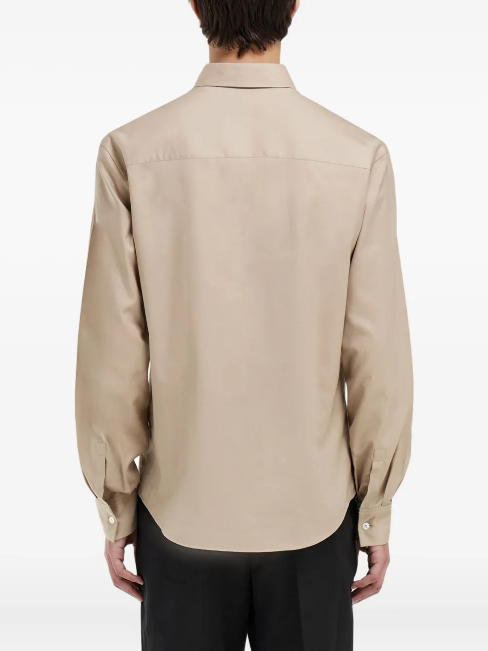 Ferragamo Overhemd met opgestikte zak Beige