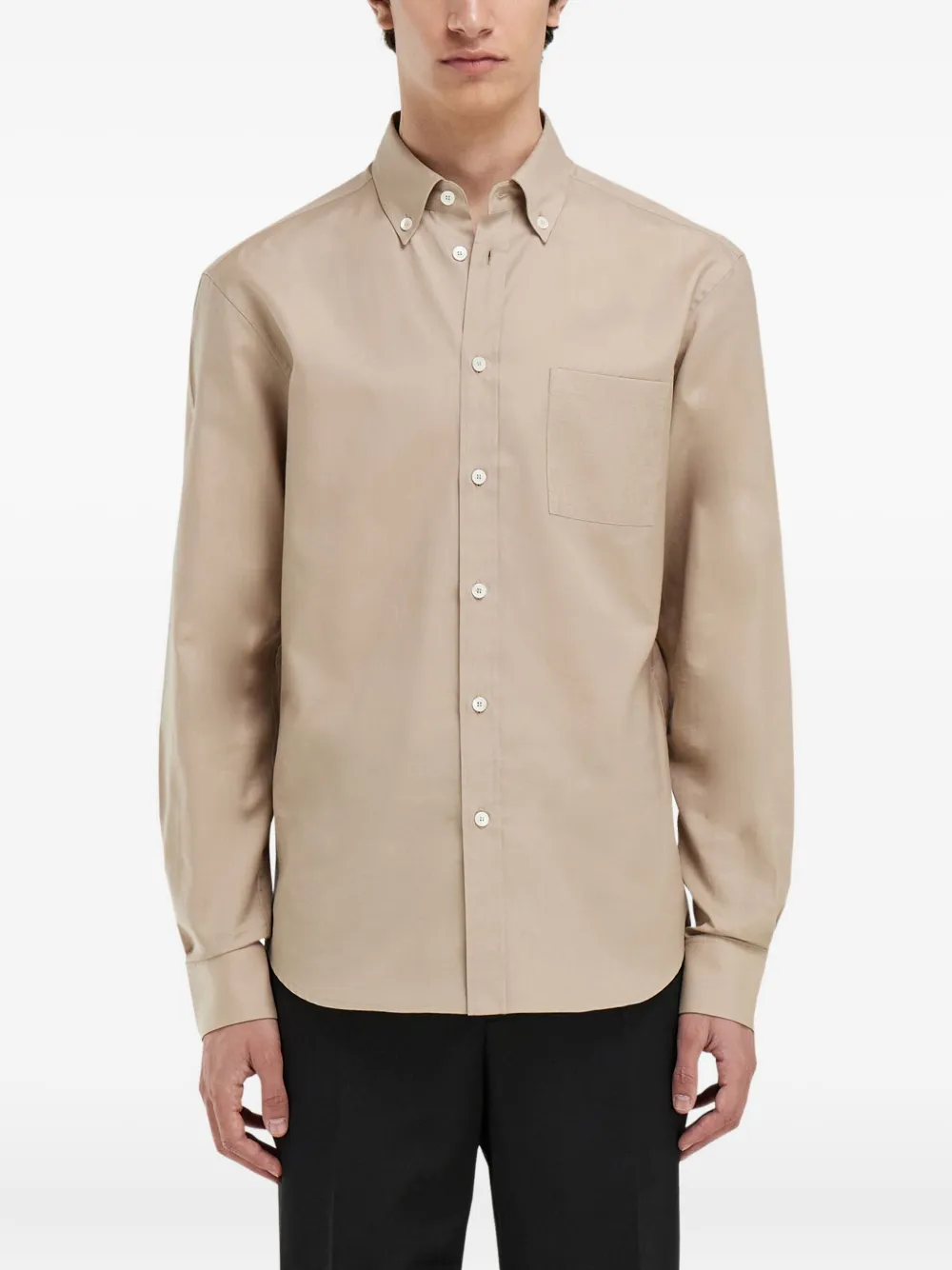  Ferragamo Patch-pocket Shirt - Neutrals 