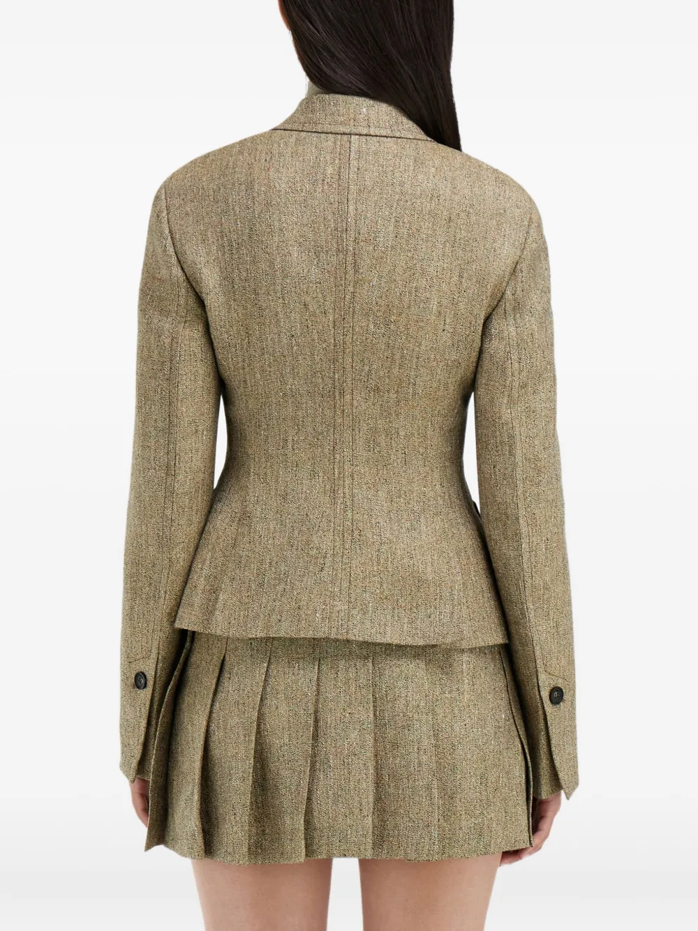 Ferragamo Blazer met enkele rij knopen Beige