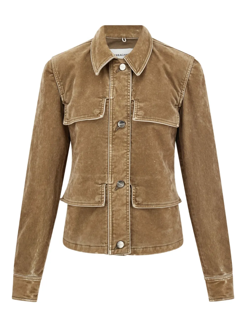 Ferragamo Giacca con tasche - Marrone