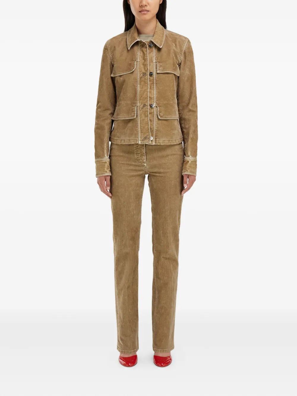  Ferragamo Flap-pocket Jacket - Brown 