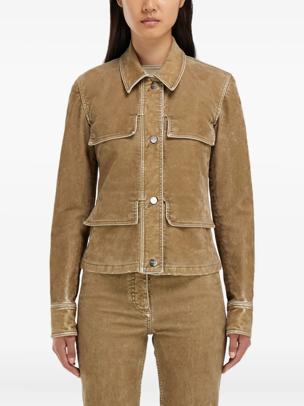  Ferragamo Flap-pocket Jacket - Brown 