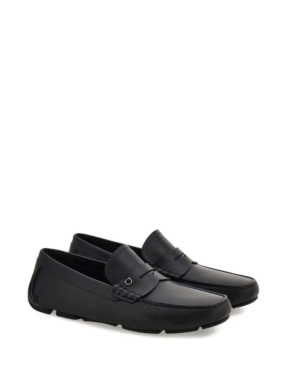 Ferragamo Loafers met Gancini-plakkaat - Zwart