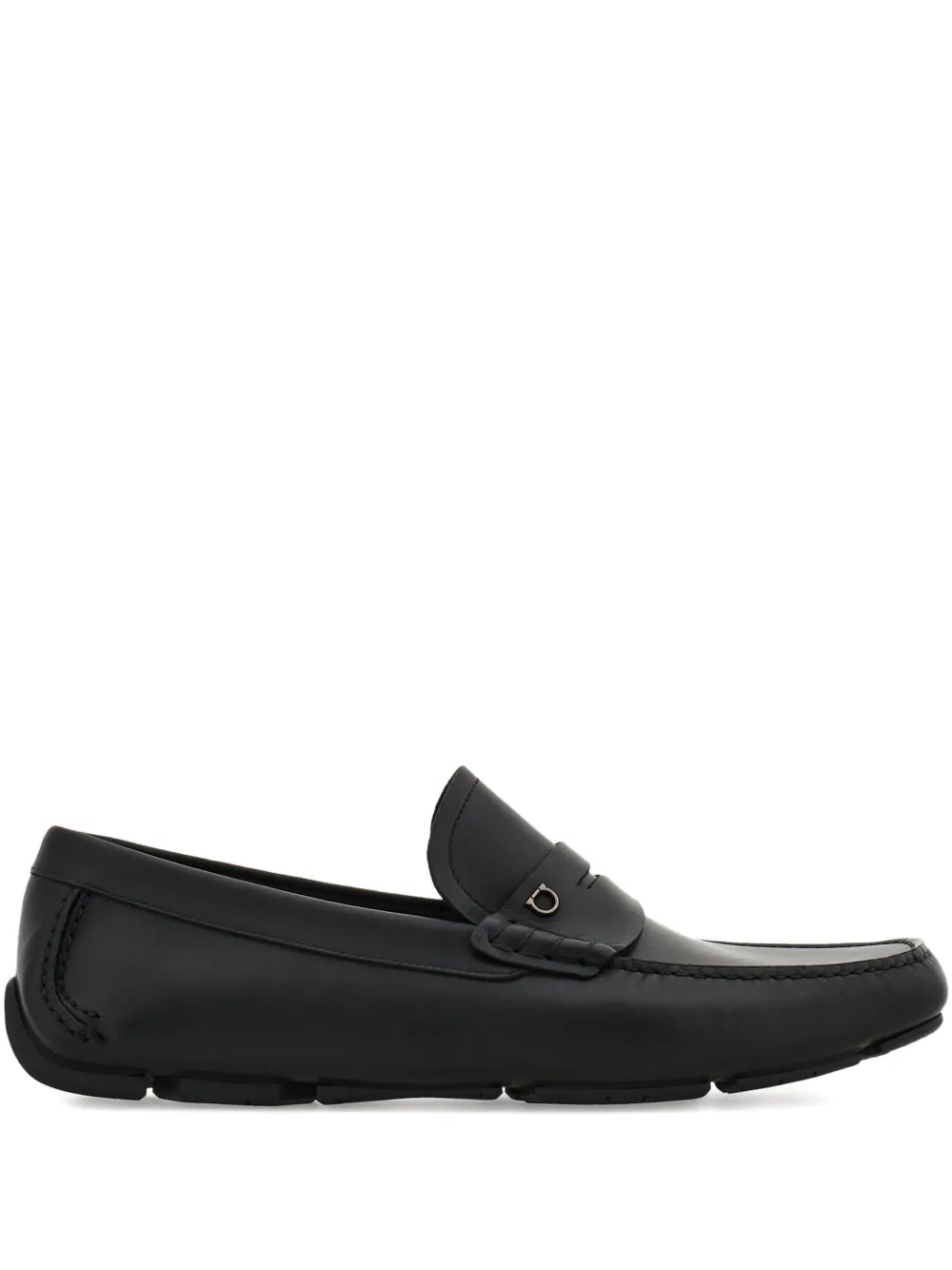 Ferragamo Loafers met Gancini-plakkaat Zwart