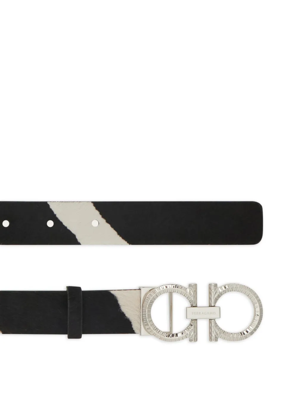 Ferragamo Verstelbare Gancini riem Zwart