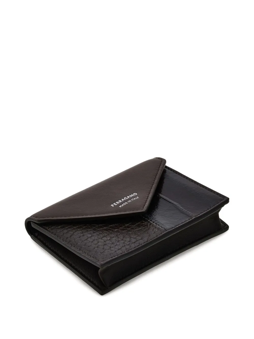  Ferragamo Envelope Style Card Holder - Brown 
