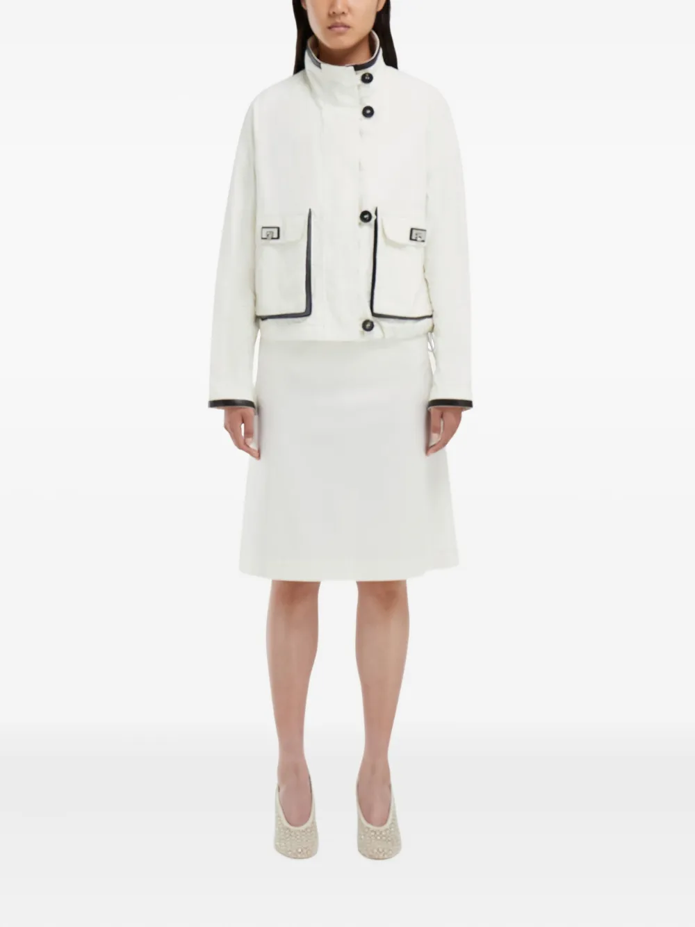  Ferragamo Button-fastening Jacket - White 