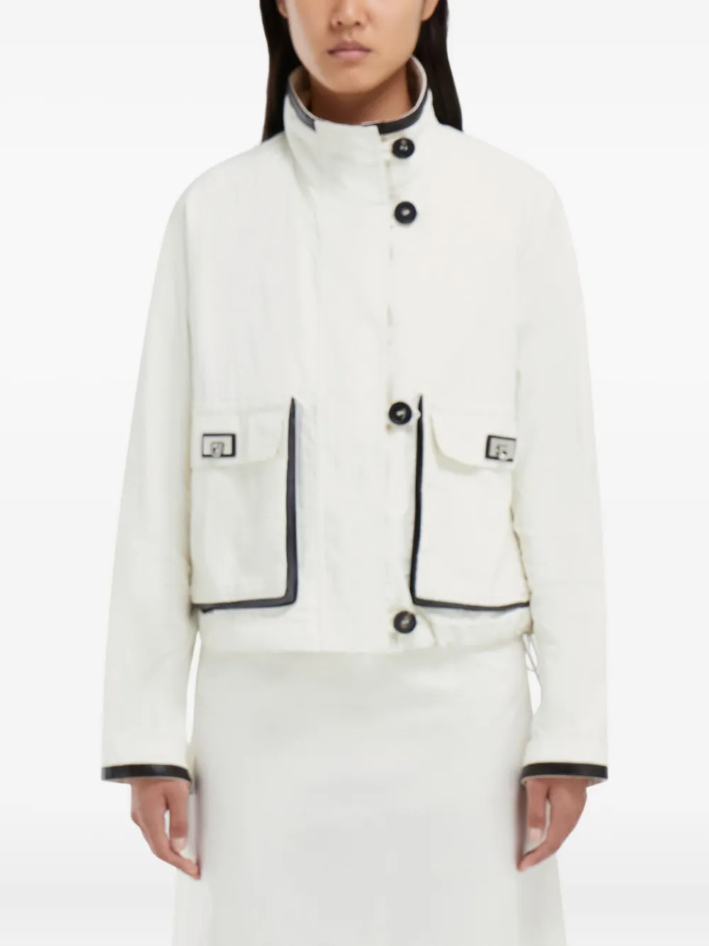  Ferragamo Button-fastening Jacket - White 