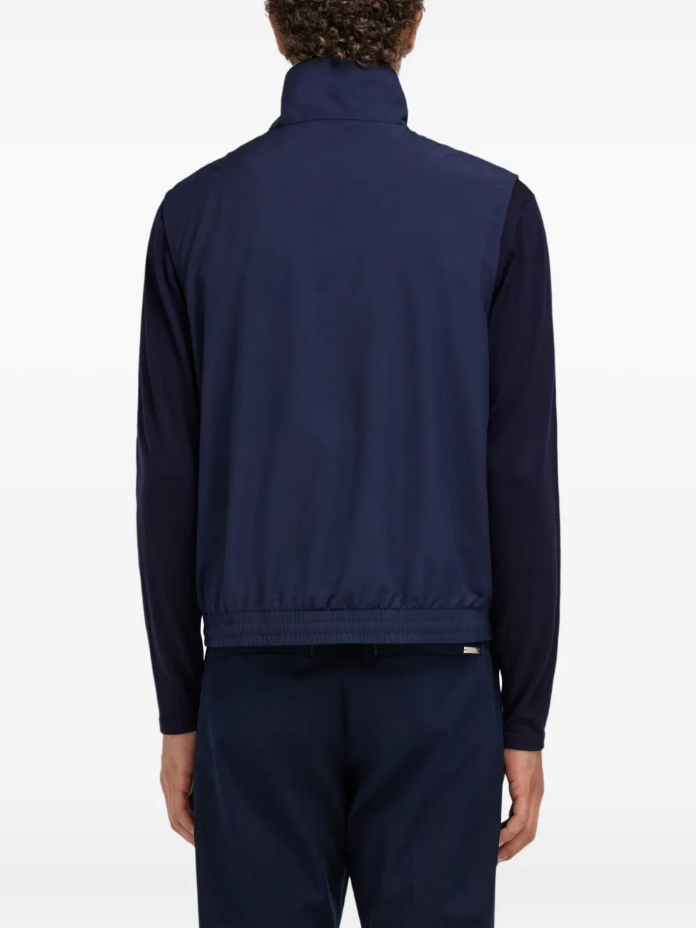 Ferragamo Sporty bodywarmer met rits en trekkoord Blauw